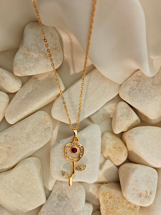 TOP FLOWER STONE NECKLESS