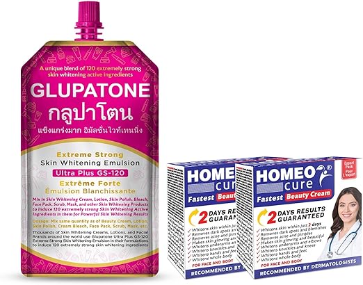 HOMEO CURE CREAM + GLUPATONE (2+1 PACK)