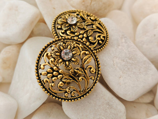 ORNATE GOLDEN EARRINGS (SPANISH DESIGN)